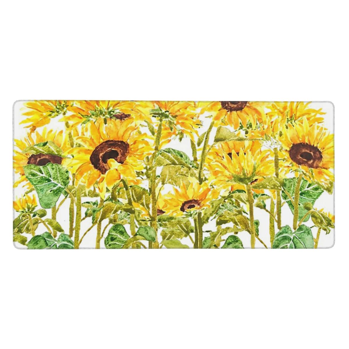 Yellow Laptop Accessories - ひまわり鮮やかな黄色の花柄大型マウスパッドコンピュータキーボードマウスマットゲーム用ラップトップデスクマットオフィスアクセサリーテーブルマット