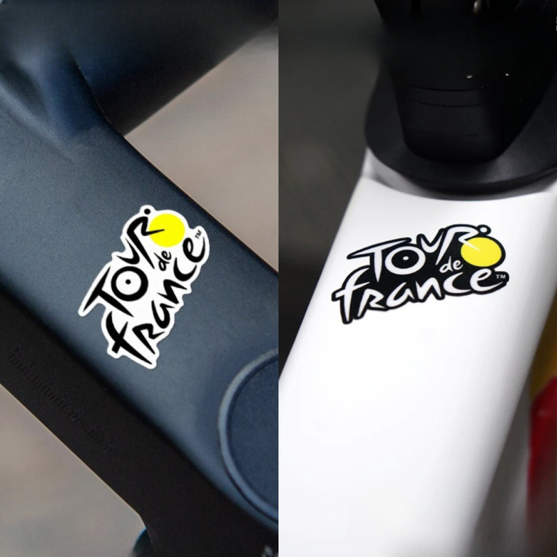 Yellow Laptop Accessories - サイクリングレースをテーマにした黄色のドットビニールステッカー、防水デカール、ロードバイク、マウンテンバイク、ノートパソコン用クリエイティブ装飾アクセサリー