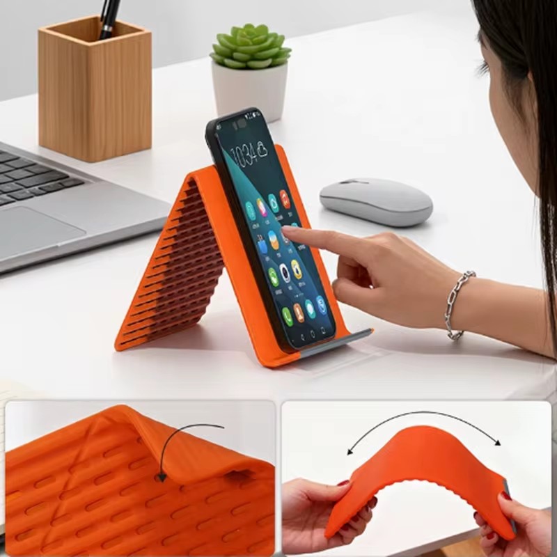 Laptop Accessories Holder - 柔軟で折りたたみ可能なシリコン製スマホホルダー、ポータブルで角度調整可能な多機能デスクトップスタンド、ノートパソコン、タブレット、自宅、オフィス用