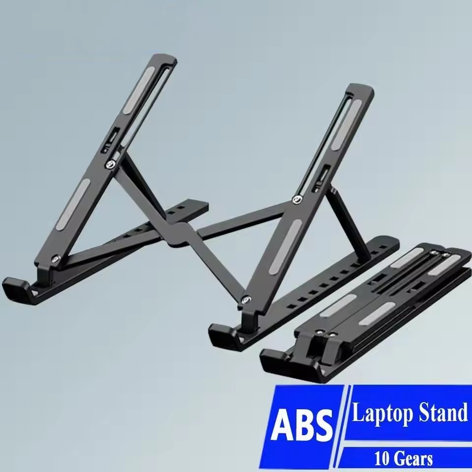 Laptop Accessories Distributor - 折りたたみラップトップスタンド調節可能なポータブル折りたたみブラケットサポートベース ABS プラスチックホルダー Macbook ラップトップ PC