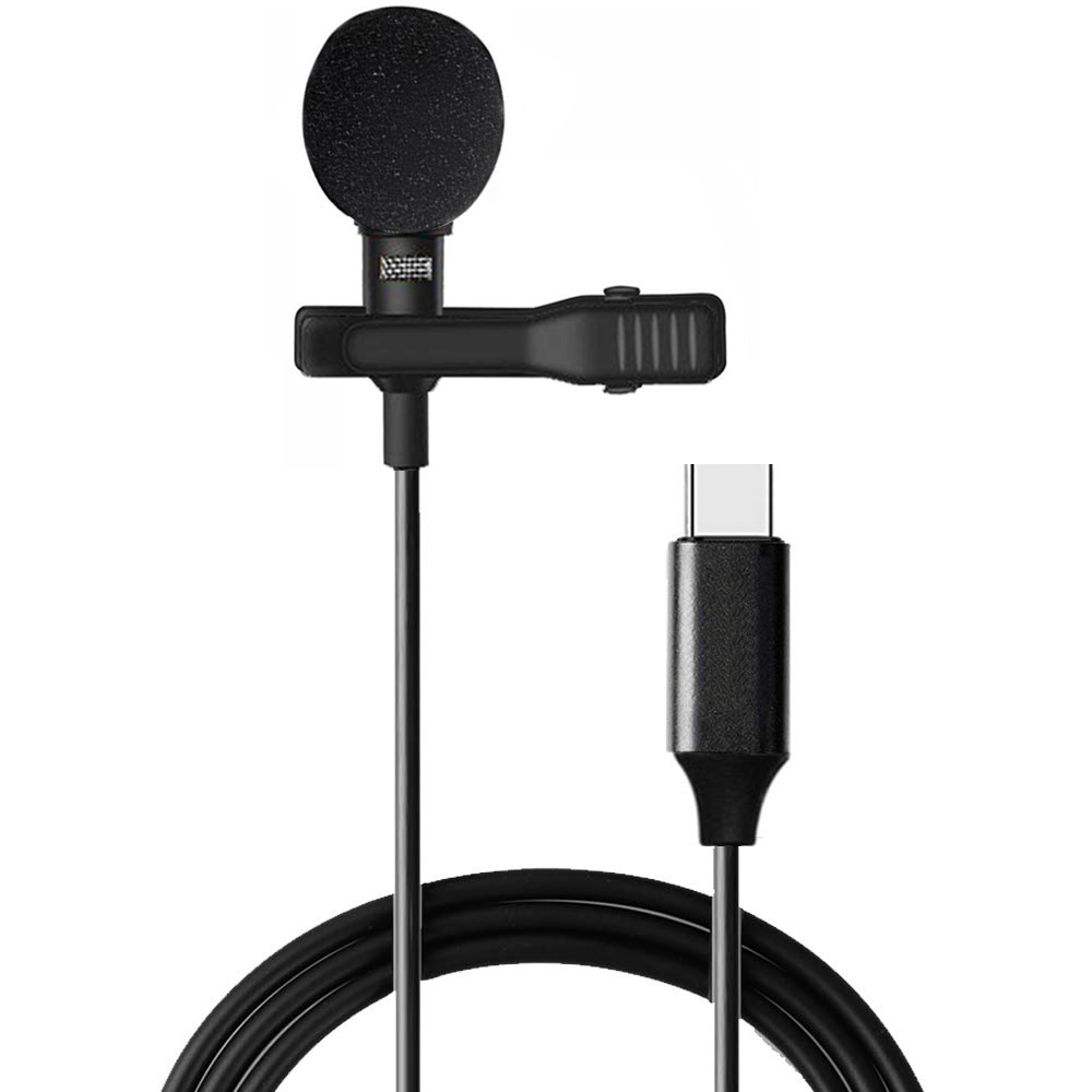 Laptop Accessories Online - ミニワイヤードコンデンサーマイク,ラペル付き,usb c接続,電話およびラップトップ用,ヘッドフォンジャック付き