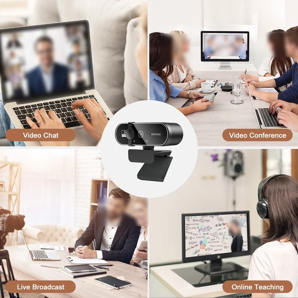 Laptop Accessories Online - 4K HD ウェブカメラ オンラインクラスの会議やライブストリーミング用 ポータブルオートフォーカス USB