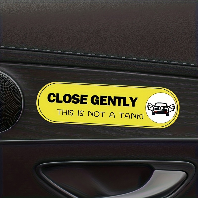 1 セット面白い車のドア警告ステッカーセット防水ビニールデカ - Yellow Laptop Accessories のレビューと価格