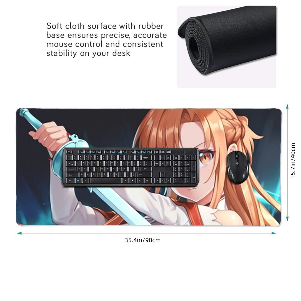 ソードアート・オンライン結城アスナアニメ大型マウスパッドコン - Laptop Accessories Online のレビューと価格