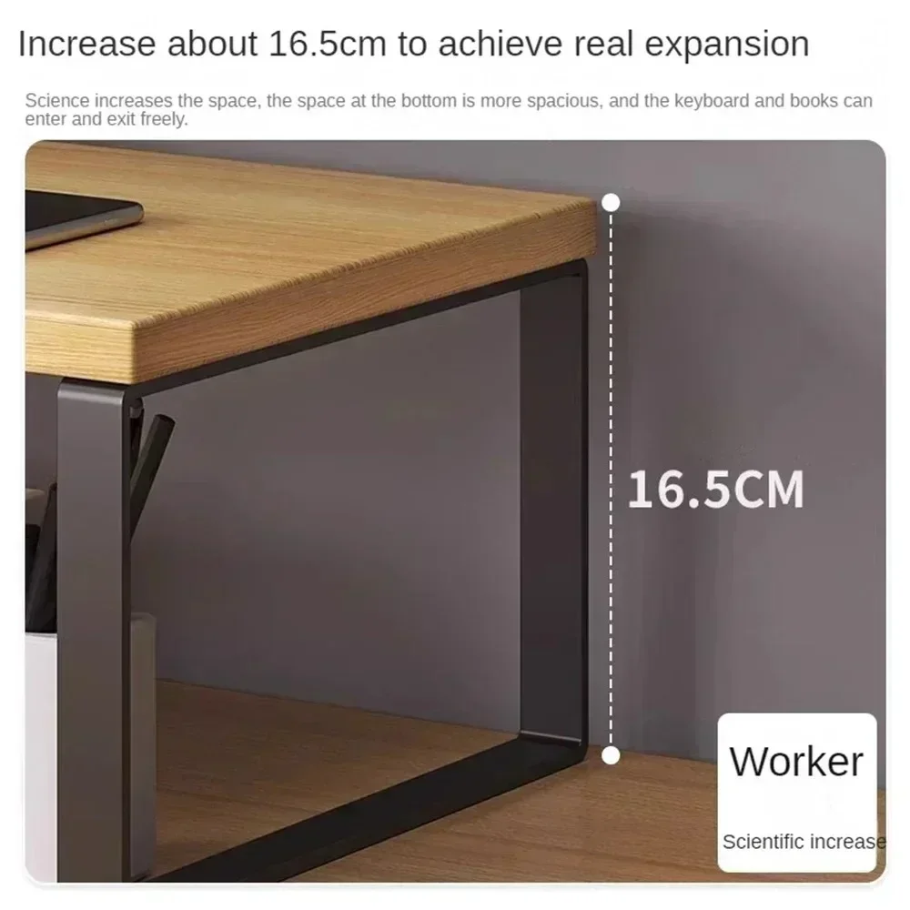 モニター上げ棚デスクトップコンピュータ上げスタンドラップトッ - Yellow Laptop Accessories のレビューと価格