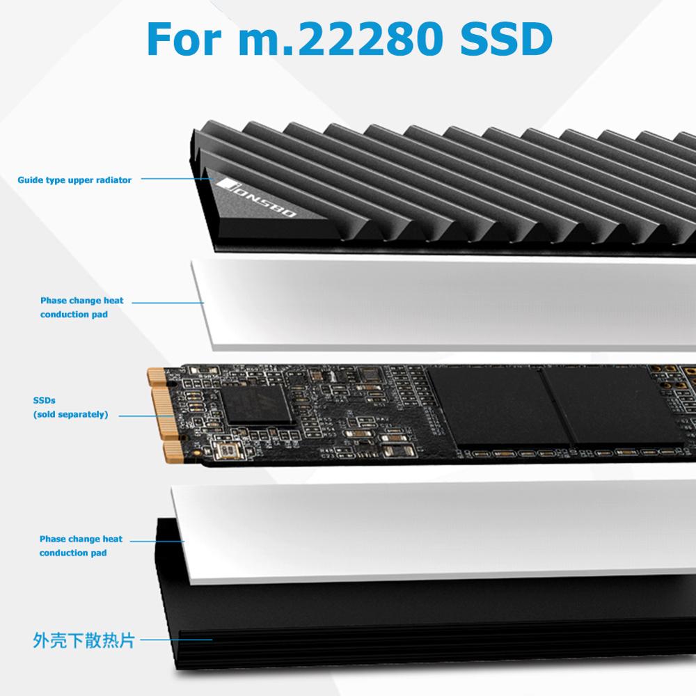 Jonsbo M2 2280 SSD アルミ製ヒートシンク  - External Nvme Ssd のレビューと価格