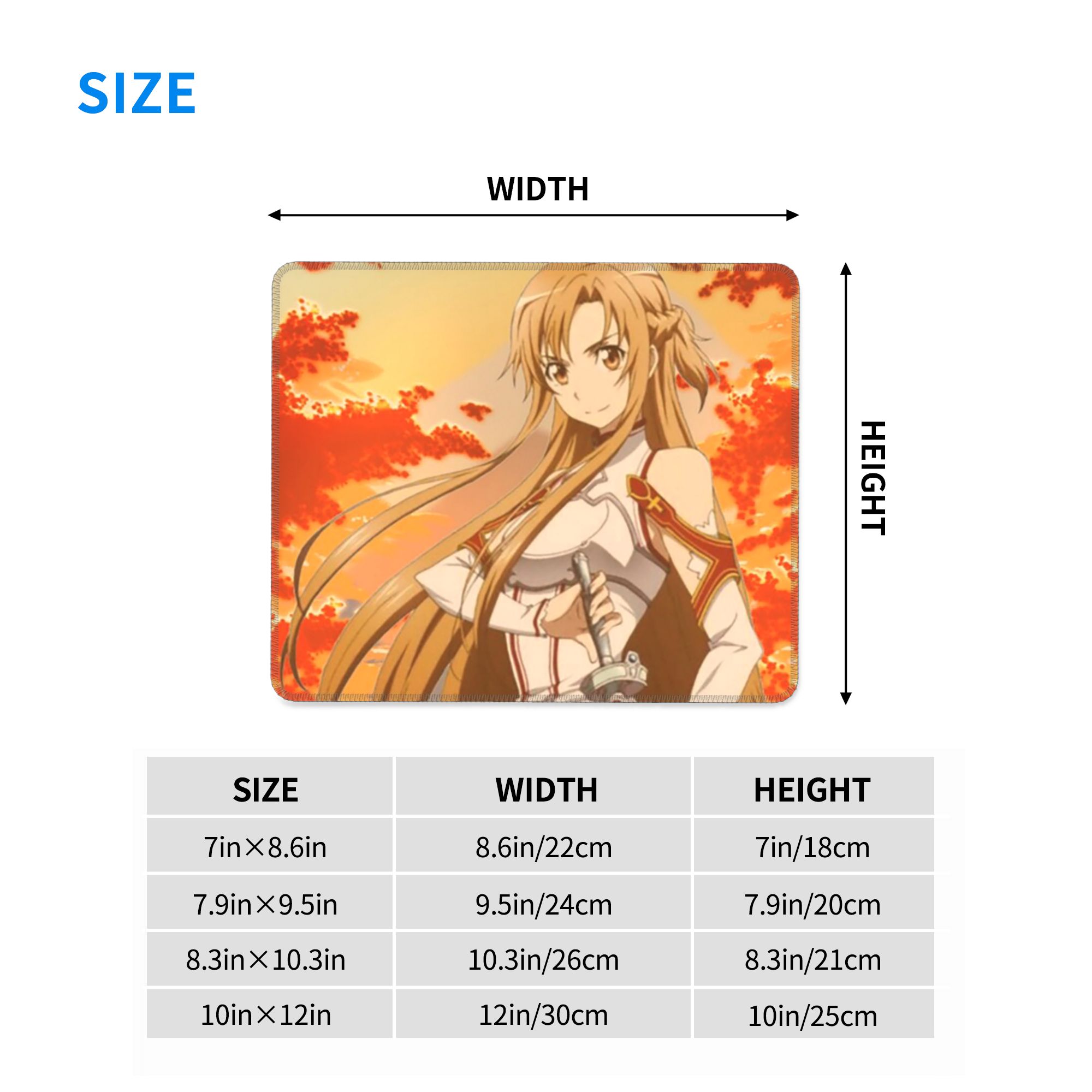 ソードアート・オンライン結城アスナアニメマウスパッドコンピュ - Laptop Accessories Online のレビューと価格