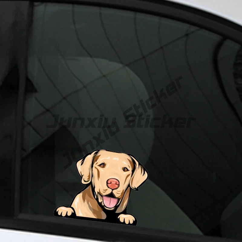 ラブラドールレトリバーピーカーカーアクセサリー黄色の犬ステッ - Yellow Laptop Accessories のレビューと価格