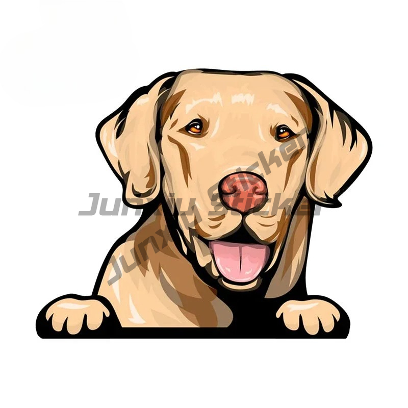 ラブラドールレトリバーピーカーカーアクセサリー黄色の犬ステッ - Yellow Laptop Accessories のレビューと価格