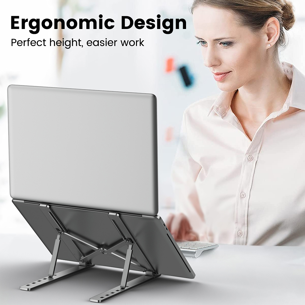 調節可能なラップトップホルダーアルミ合金ノートブックスタンド - Laptop Accessories Distributor のレビューと価格