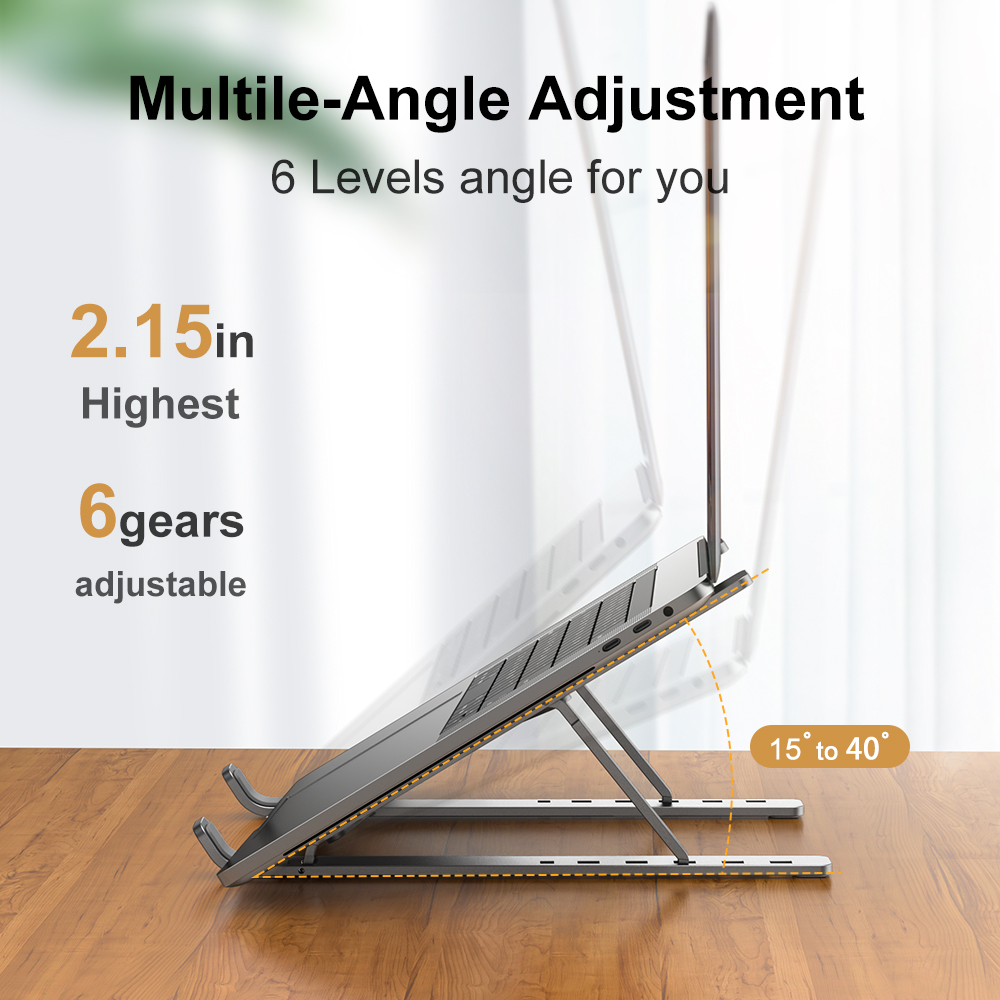 調節可能なラップトップホルダーアルミ合金ノートブックスタンド - Laptop Accessories Distributor のレビューと価格