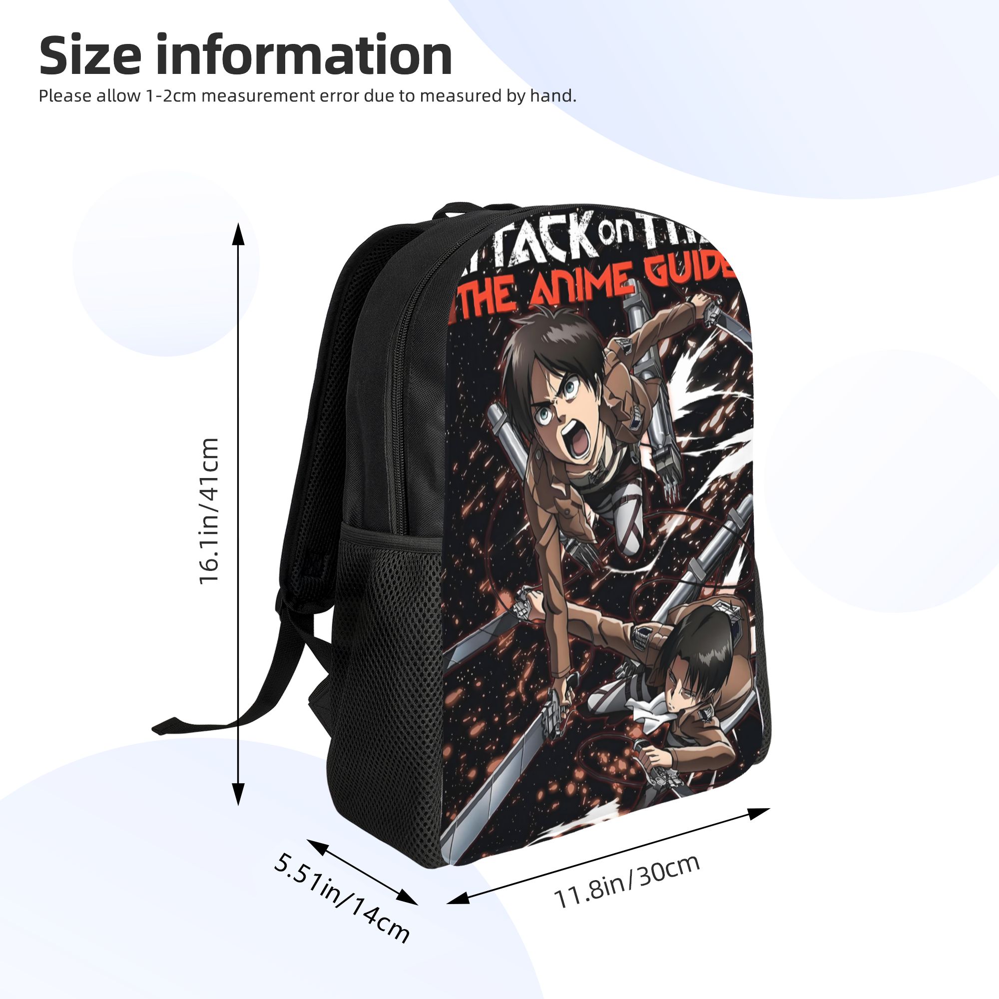 進撃の巨人トラベルバックパック男性女性スクールラップトップブ - Laptop Accessories For College のレビューと価格
