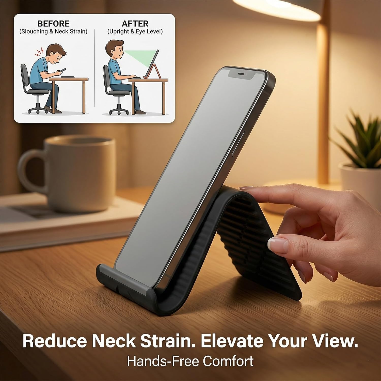 柔軟で折りたたみ可能なシリコン製スマホホルダー、ポータブルで - Laptop Accessories Holder のレビューと価格