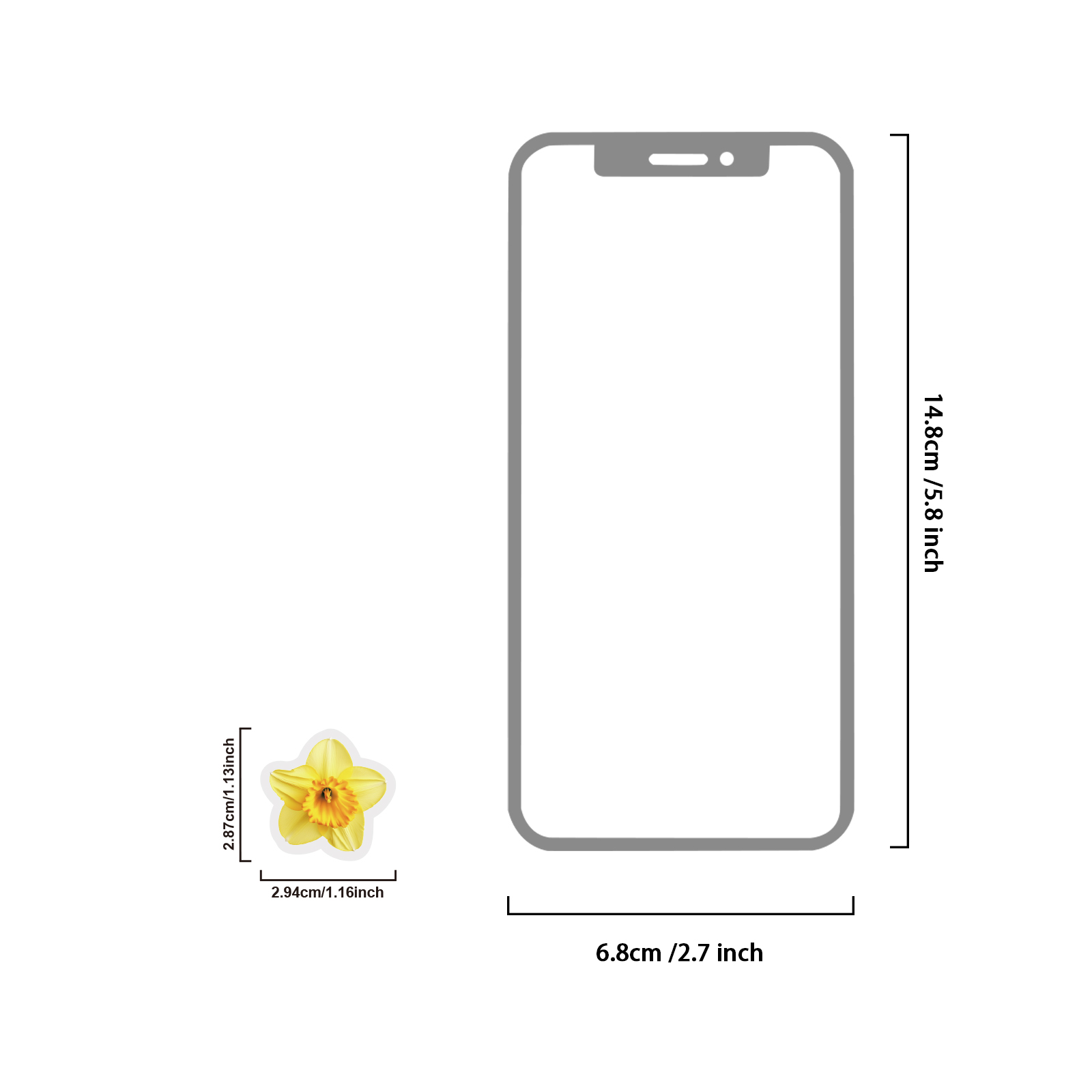 エトリライフ 暖かく明るい黄色の水彩画の花のステッカー 50 - Yellow Laptop Accessories のレビューと価格