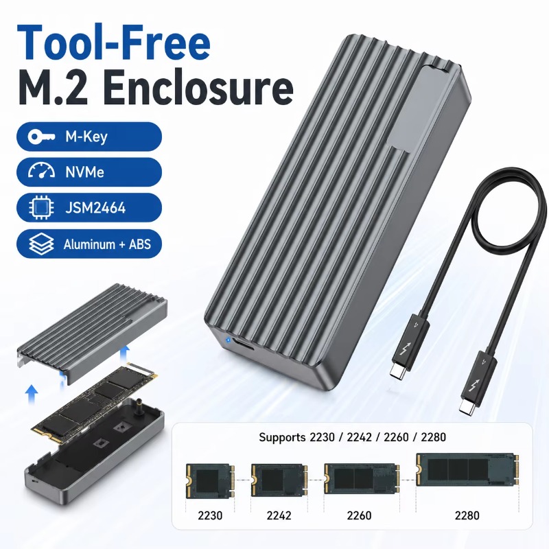 TBT3/USB4 M.2 NVMe SSD エンクロージャ - External Nvme Ssd のレビューと価格