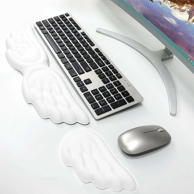 キーボードマウスリストレストエンジェルウィング低反発マウスパ - Laptop Accessories Distributor のレビューと価格