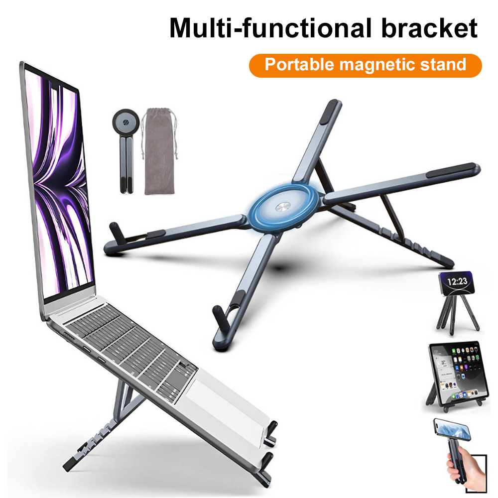 携帯電話用マグネット式ホルダー＆自撮り棒 3-in-1 折り - Laptop Accessories Holder のレビューと価格