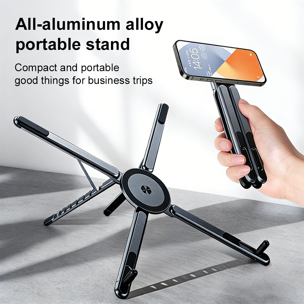携帯電話用マグネット式ホルダー＆自撮り棒 3-in-1 折り - Laptop Accessories Holder のレビューと価格