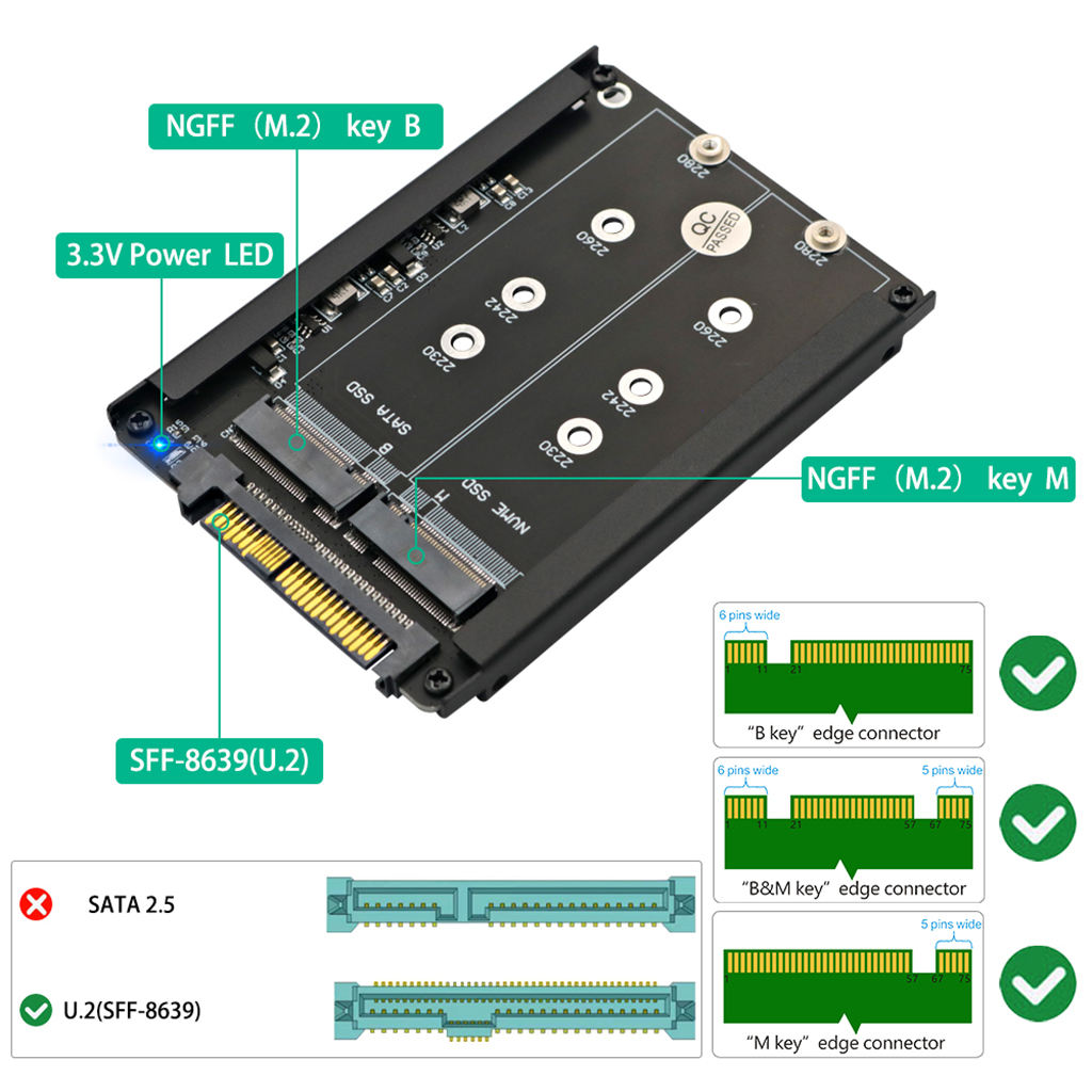 M.2 SSDアダプター AS2 M.2 NVMe SATA - External Nvme Ssd のレビューと価格