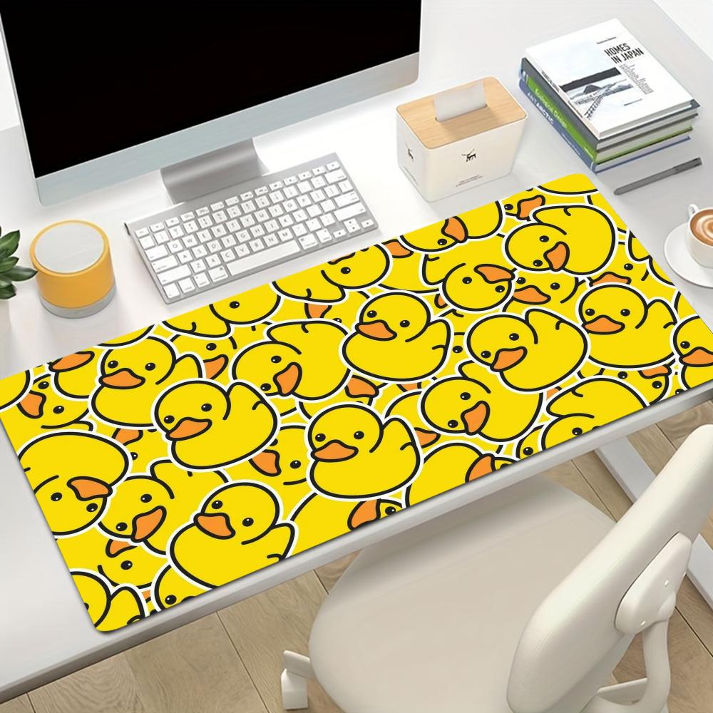 手描きの線画黄色のラバーダックシームレスパターンテーブルマッ - Yellow Laptop Accessories のレビューと価格